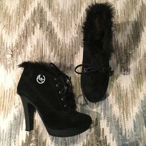 Michael Kors Black Fur Bootie